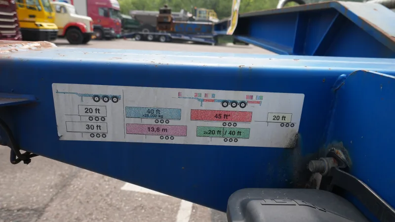 Pacton - 3 axle container chassis extendable trailer