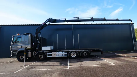 DAF - CF 480 8x2 Open box truck with Hiab X-Hiduo 228 E-5 Crane