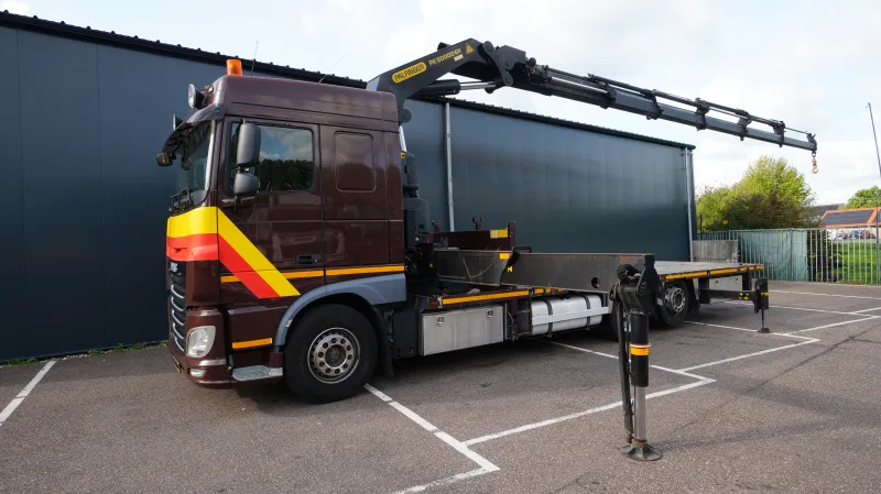 DAF - XF 460 6x2 flatbed truck with Palfinger PK 50002-EH Crane 510.600km