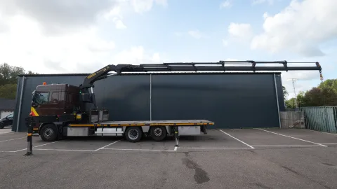 DAF - XF 460 6x2 flatbed truck with Palfinger PK 50002-EH Crane 510.600km