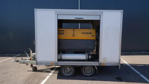 Hapert - 2 axle trailer with Atlas Copco XAHS37 compressor